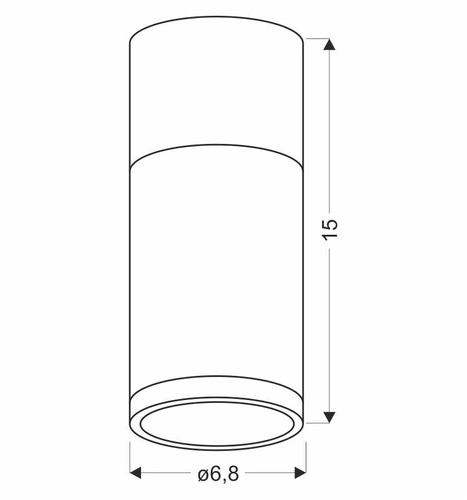 Šedé stropní svítidlo Tuba s dřevem do obýváku a kuchyně moderní jednoduché 15 cm