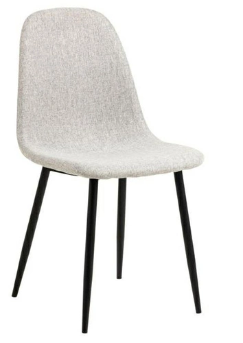 Čalouněná židle Celia šedá do jídelny a kuchyně skandinávský styl na černých nohách Actona