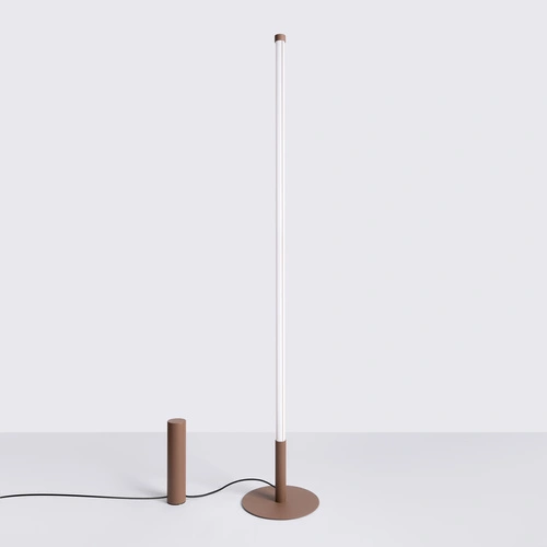 Stojací lampa do obývacího pokoje TRANG moderní LED hnědá 3000K