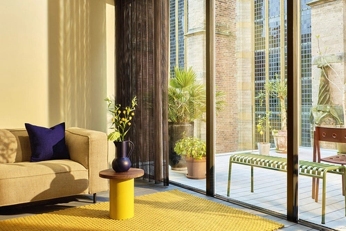 Venkovní koberec Lace Golden Mustard 250x350 moderní na terasu a zahradu snadno čistitelný