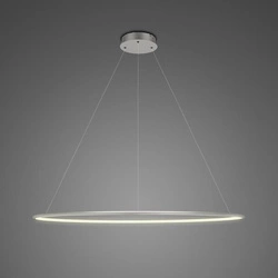 Stříbrné kruhové LED stropní svítidlo 100 cm s nastavitelnou výškou do obýváku ALTAVOLA DESIGN
