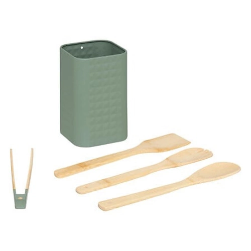 Sada kuchyňských doplňků s nádobou zelená