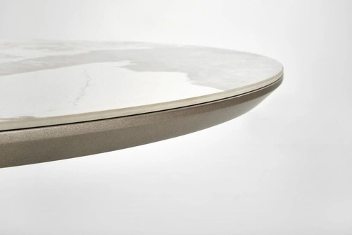 Rozkládací jídelní stůl Bonnel moderní béžový mramor oválný 160-200 cm Intesi