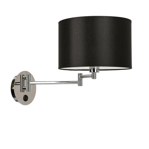 Nástěnné svítidlo Alexia chrom 1x40W E14 stínidlo černé