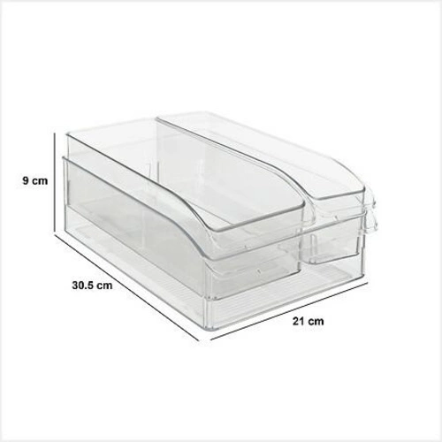 Sada 3 organizérů Smart Fridge transparentní