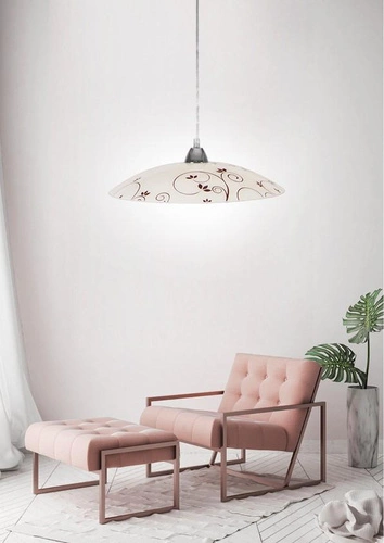 Závěsné svítidlo Young 40 skleněné bílé vintage do obýváku a nad jídelní stůl CANDELLUX