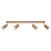 Dřevěné stropní svítidlo Zeke 4 dub moderní do obýváku, kuchyně nebo ložnice