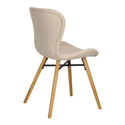 Čalouněná jídelní židle Batilda Actona béžová moderní s dřevěnými nohami