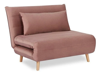 Jednolůžková rozkládací pohovka Arriba sametová růžová do obýváku moderní s funkcí spaní