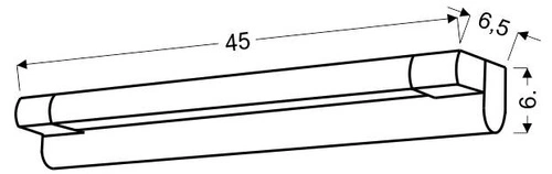 LED nástěnné svítidlo Mia 1 moderní chrom 45 cm nad zrcadlo do koupelny a ložnice CANDELLUX