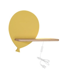 Balónová nástěnná lampa 4W LED 4000K iq kids s drátem zlatá