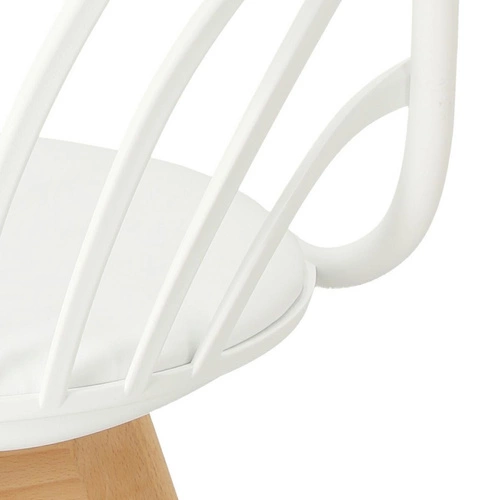 Jídelní židle Sirena Intesi bílá s područkami, skandinávský styl, snadné čištění