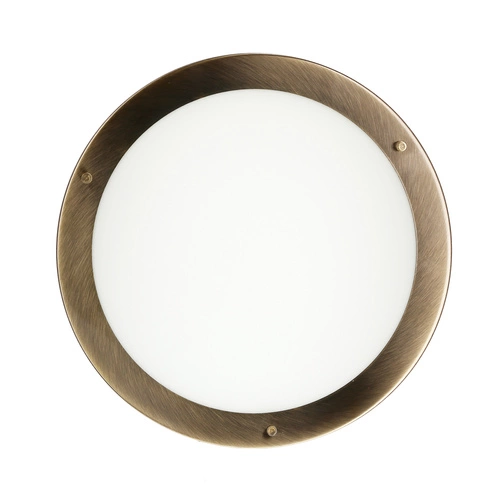 Stropní kulaté skleněné svítidlo Aquila patina IP44 do koupelny, kuchyně a předsíně 31 cm