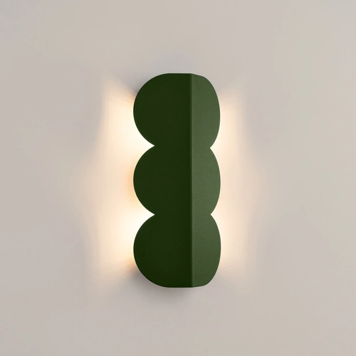 Nástěnné svítidlo BISCUIT olivově zelené moderní do obýváku a ložnice
