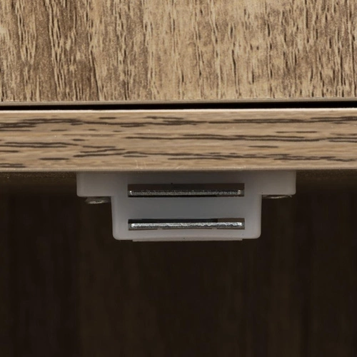 Vysoká komoda Kali 100 cm moderní se 3 skříňkami do předsíně v přírodní barvě