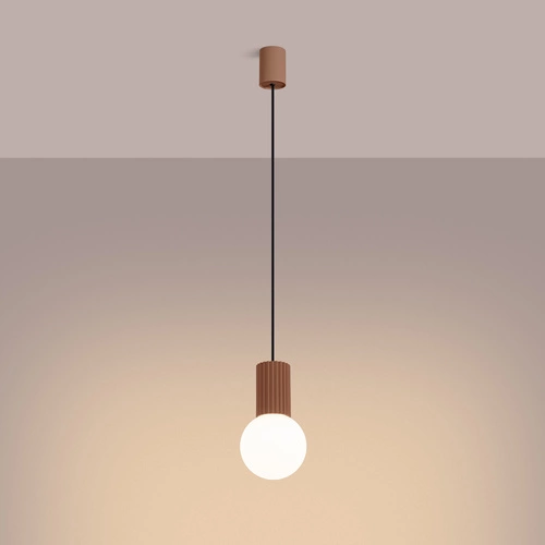 Závěsné svítidlo koule HALO 1 béžové skleněné do obýváku moderní SOLLUX LIGHTING