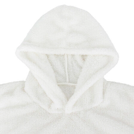 Teplá deka s rukávy a kapucí Teddy bílá na gauč Atmosphera