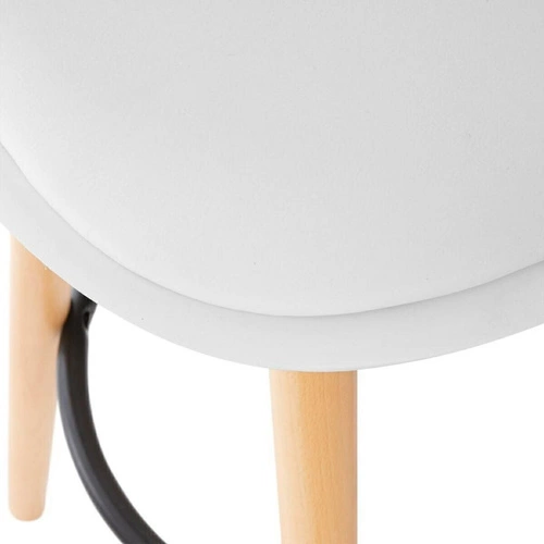 Barová židle Maxon bílá s opěrkou ve skandinávském stylu do kuchyně 71,5 cm Atmosphera