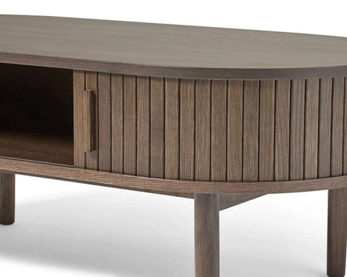 Konferenční stolek Meta oválný 60x120 dub espresso do obýváku moderní