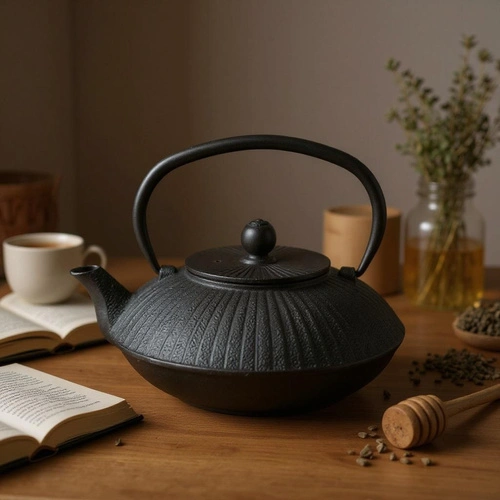 Litinová černá konvice na čaj 800 ml Garden 5five simply smart ve vintage stylu