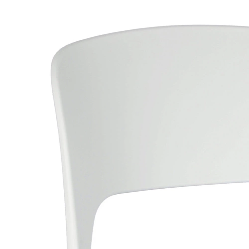Jídelní a zahradní židle Flexi bílá plastová stohovatelná moderní Intesi