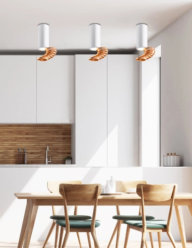 Stropní svítidlo Tuba 1x15W GU10 6/20 zlatá+bílá