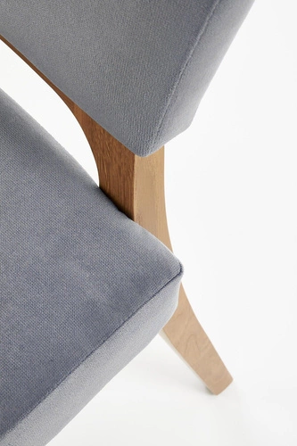 Jídelní židle Remi Intesi dřevěná čalouněná šedá skandinávský dub
