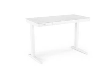 Moderní bílé psací stůl s nastavitelnou výškou a zásuvkami Alembe Intesi 120x60 cm