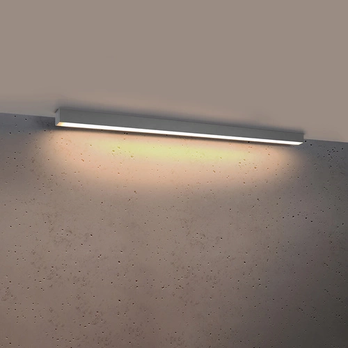 LED stropní svítidlo Pinne 117 cm šedé moderní do kuchyně a obýváku Thoro