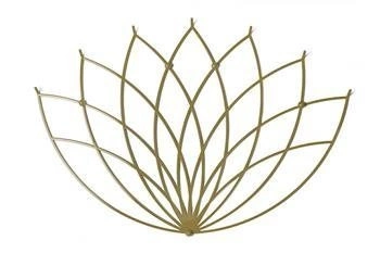 Lotos POLYHEDRA moderní nástěnný věšák do předsíně zlatý kovový dekorativní