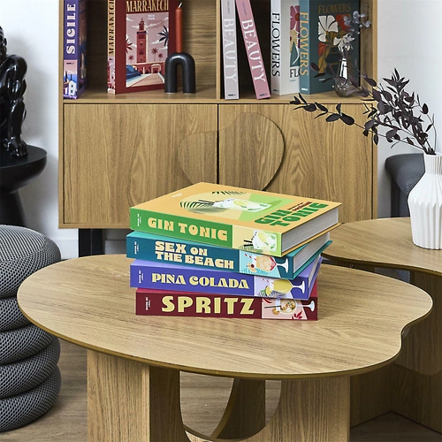 Dekorační krabice kniha Intesi červená klasická kartonová do obýváku a ložnice