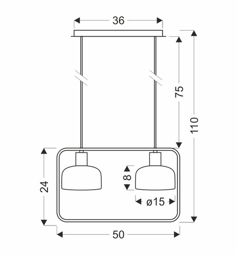 Závěsná lampa Zodiac černá 2x40W E27 bílý difuzor