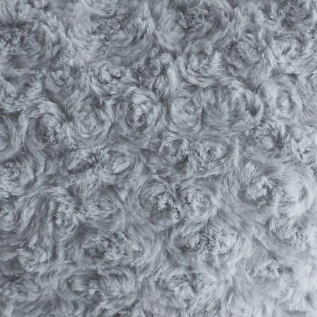 Dekorační polštář srdce bouclé šedý Atmosphera do obýváku a dětského pokoje