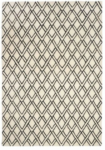 Moderní vlněný koberec Brooklyn black 160x230 ručně tkaný do obýváku a ložnice