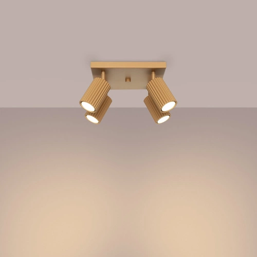 Stropní svítidlo glamour KARBON 4 zlaté s nastavitelným stínidlem do obýváku a ložnice SOLLUX