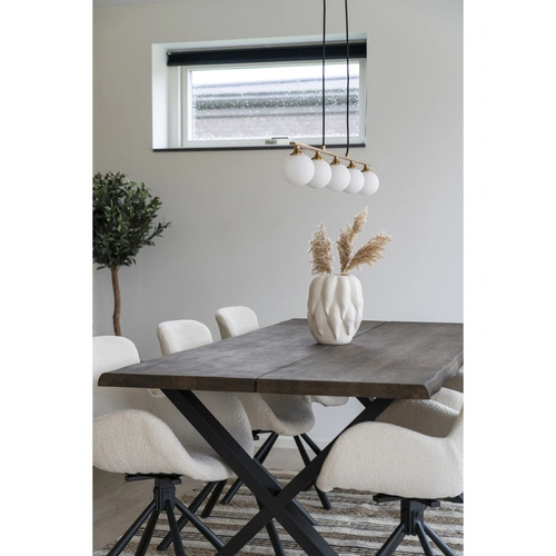 House Nordic bílá keramická dekorativní váza 26 cm do obývacího pokoje