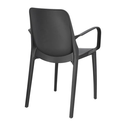 Zahradní židle Ginevra SCAB Design antracitová s područkami, stohovatelná, moderní
