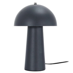 Moderní noční lampička Mushroom černá do ložnice a kanceláře Intesi minimalistická 32 cm