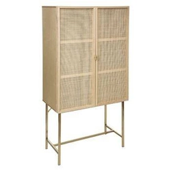 Vysoká komoda Rayo boho ratanová s policemi na nožkách do obýváku a ložnice Atmosphera