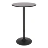 Barový stůl Hvar kulatý černý moderní do kuchyně a restaurace kovový 60 cm