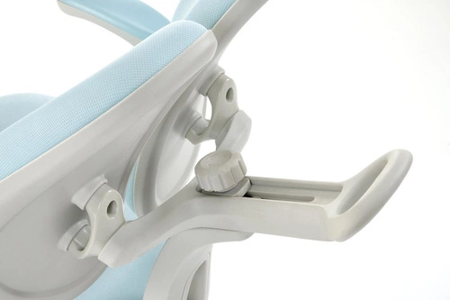 Otočná kancelářská židle Menara modrá čalouněná s podnožkou a nastavitelnou výškou Intesi