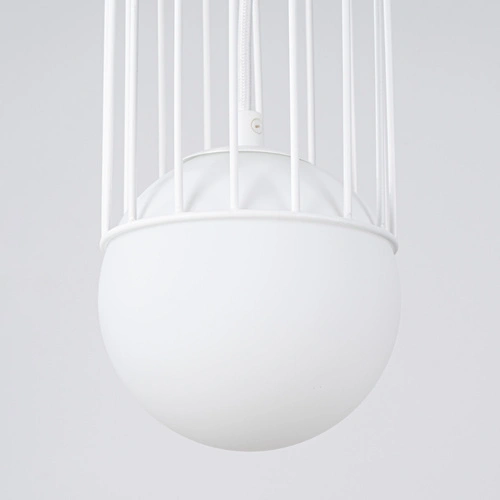 Závěsné svítidlo BRINA bílá moderní do obýváku a jídelny ocelové rozptýlené světlo