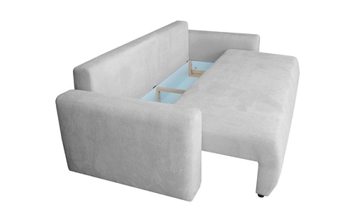 Rozkládací pohovka Dores 3místná s úložným prostorem a funkcí spaní šedá do obýváku