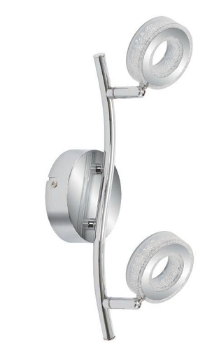 Moderní stropní LED svítidlo Vinola chromované do obýváku a jídelny 2bodové