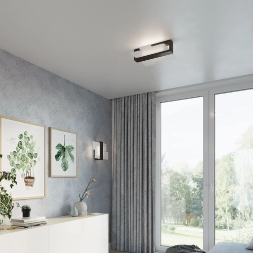 Nástěnné svítidlo Feniks Sollux moderní dřevěné hnědé do obýváku a ložnice 30 cm