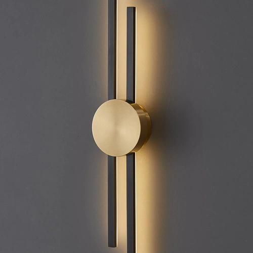 Moderní nástěnné LED svítidlo CENTRO Step into Design černá mosaz 64 cm do obýváku