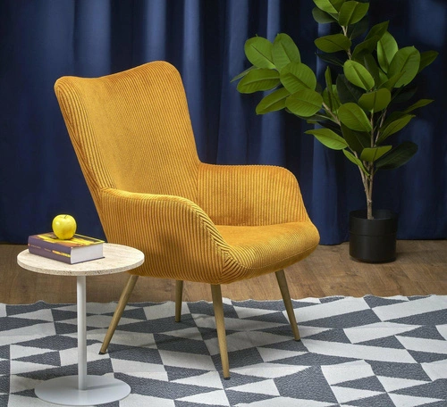 Volnočasové křeslo Adagio v hořčicové barvě