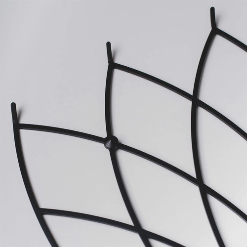 Nástěnný věšák do předsíně Lotos moderní černý kovový POLYHEDRA 68 cm