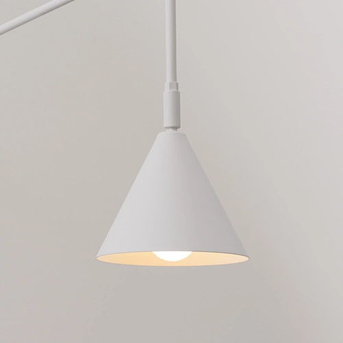 Moderní bílá nástěnná lampa NOX z kovu do ložnice a obývacího pokoje SOLLUX LIGHTING 61 cm