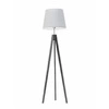 Stojací lampa do obýváku Aruba Lysne moderní dřevěný trojnožka světlý šedý stínidlo 149 cm